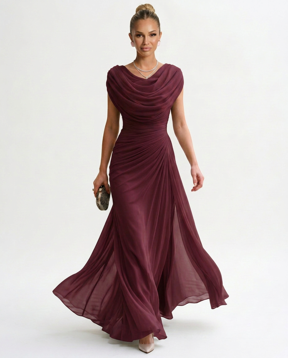 Tamara | Elegant Polyester Maxi Dress