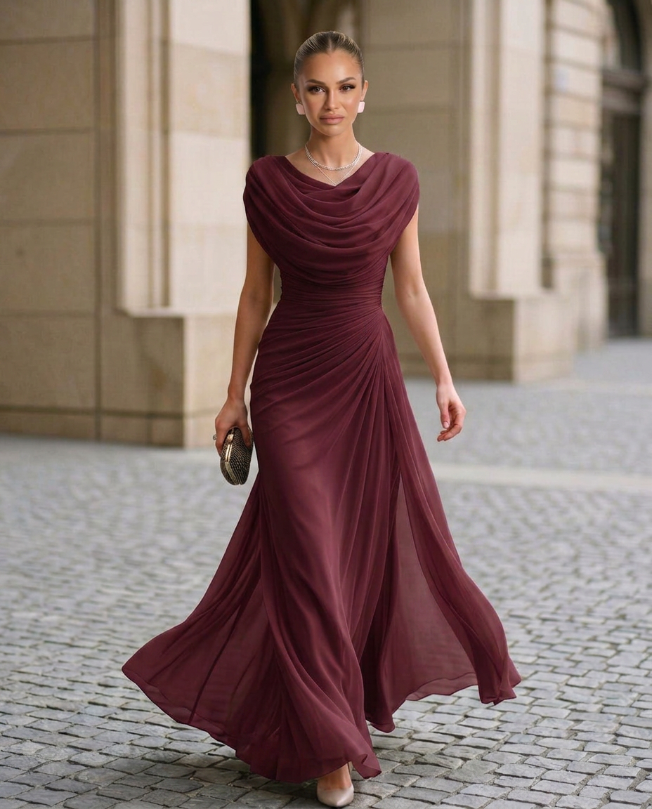 Tamara | Elegant Polyester Maxi Dress