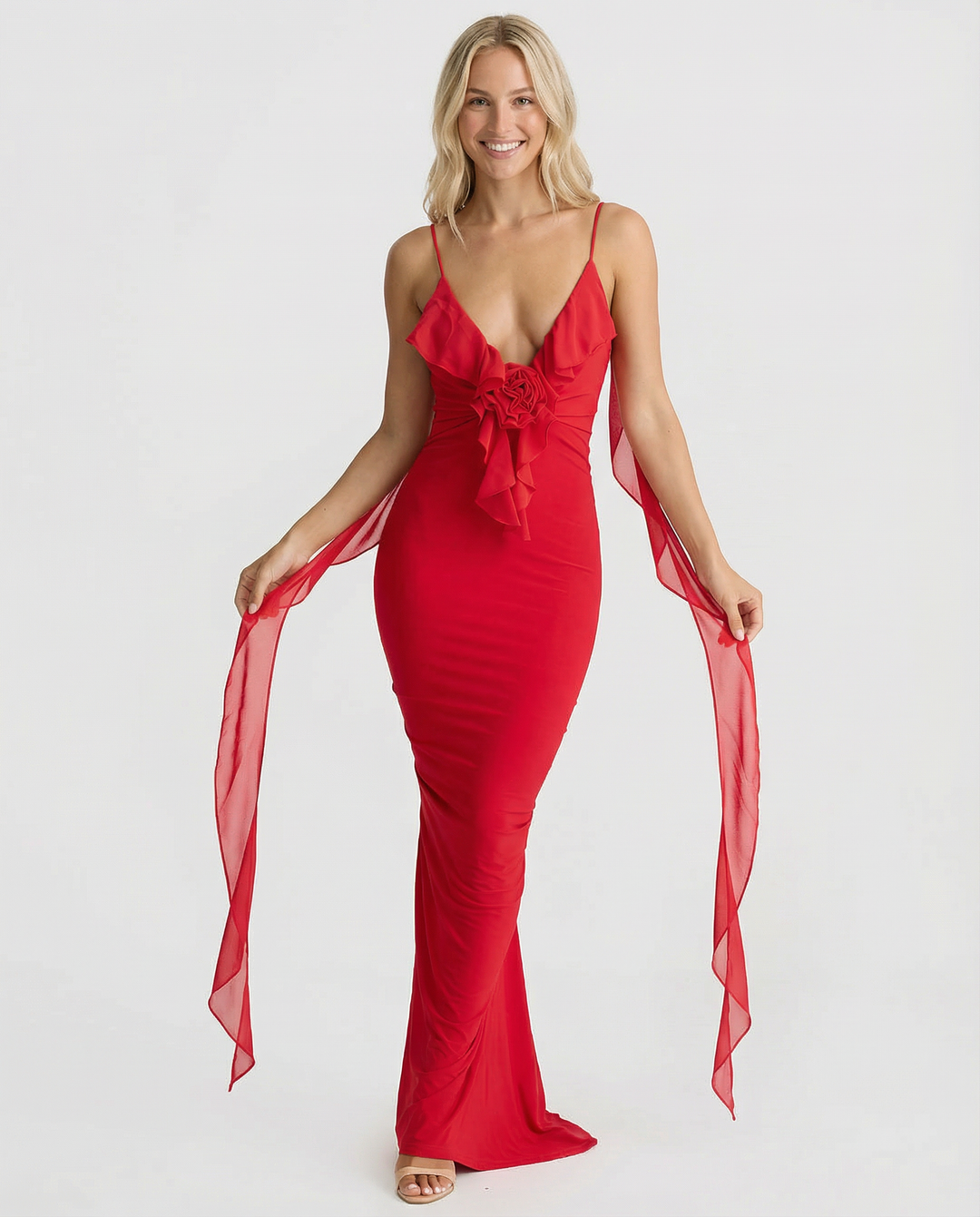 Kaitlyn | Maxi Dress with Backless Ruched Silhouette