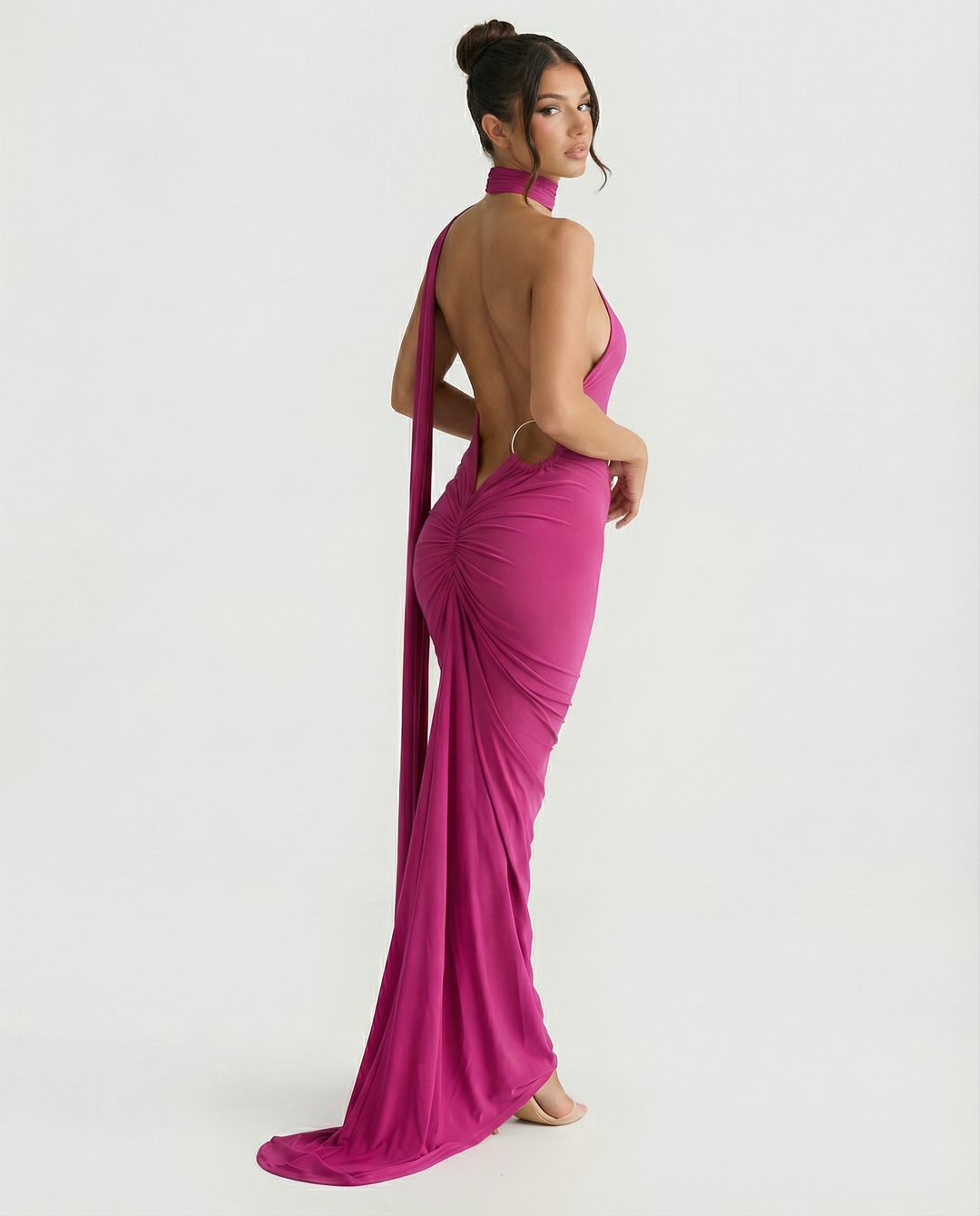 Ximena | Maxi Dress with One-Shoulder Open Back