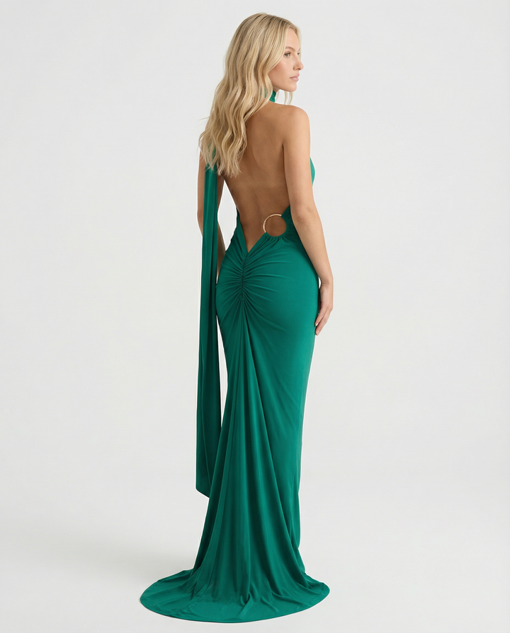 Ximena | Maxi Dress with One-Shoulder Open Back