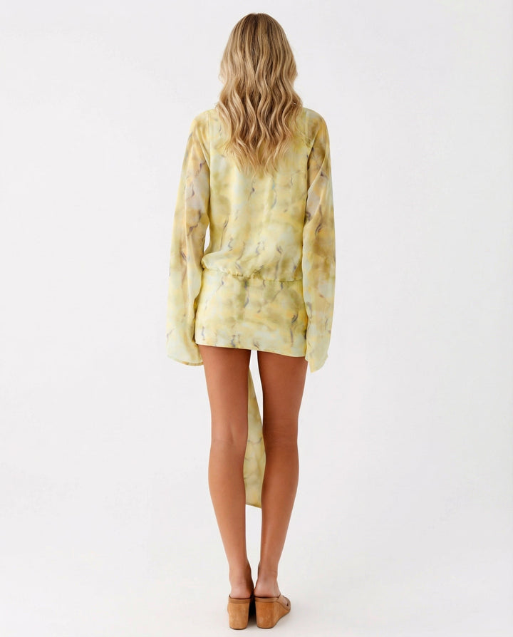 Cecilia | Long Sleeve Cowl Neck Mini Dress