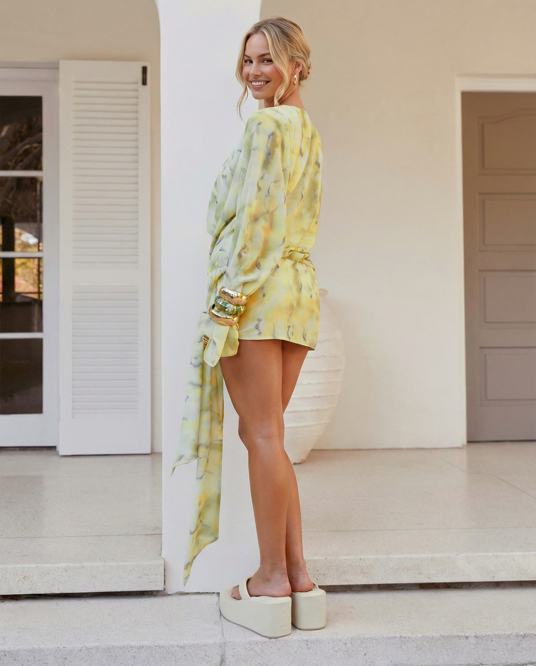 Cecilia | Long Sleeve Cowl Neck Mini Dress
