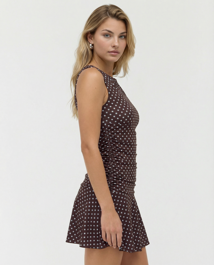 Susana | Polkadot Sleeveless Mini Dress