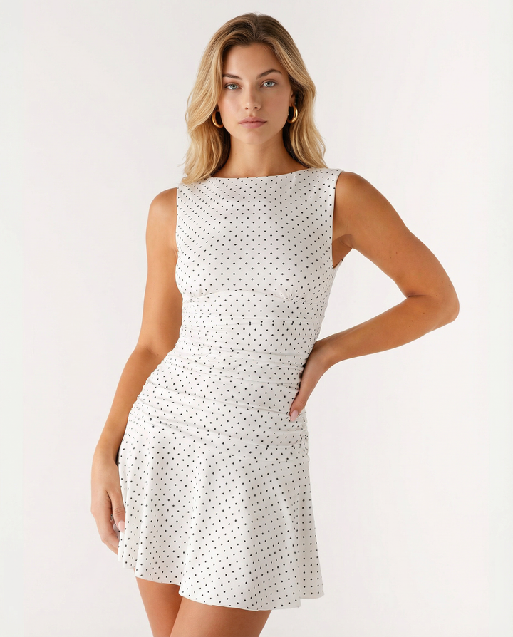 Susana | Polkadot Sleeveless Mini Dress