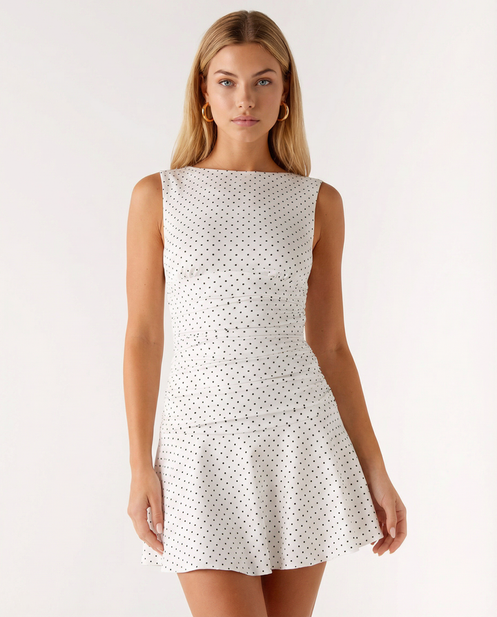 Susana | Polkadot Sleeveless Mini Dress