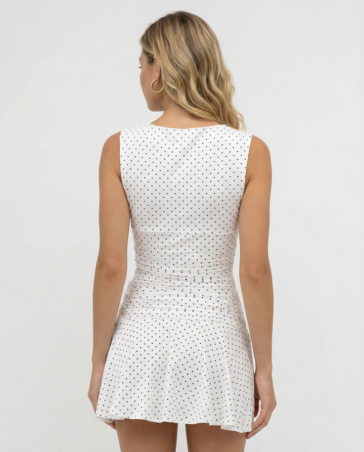 Susana | Polkadot Sleeveless Mini Dress