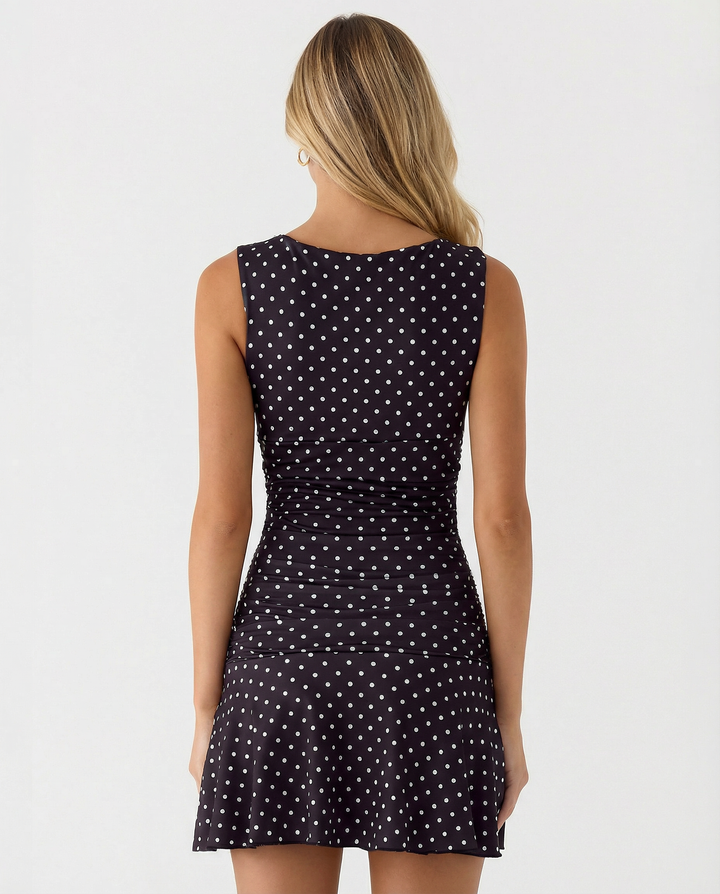 Susana | Polkadot Sleeveless Mini Dress