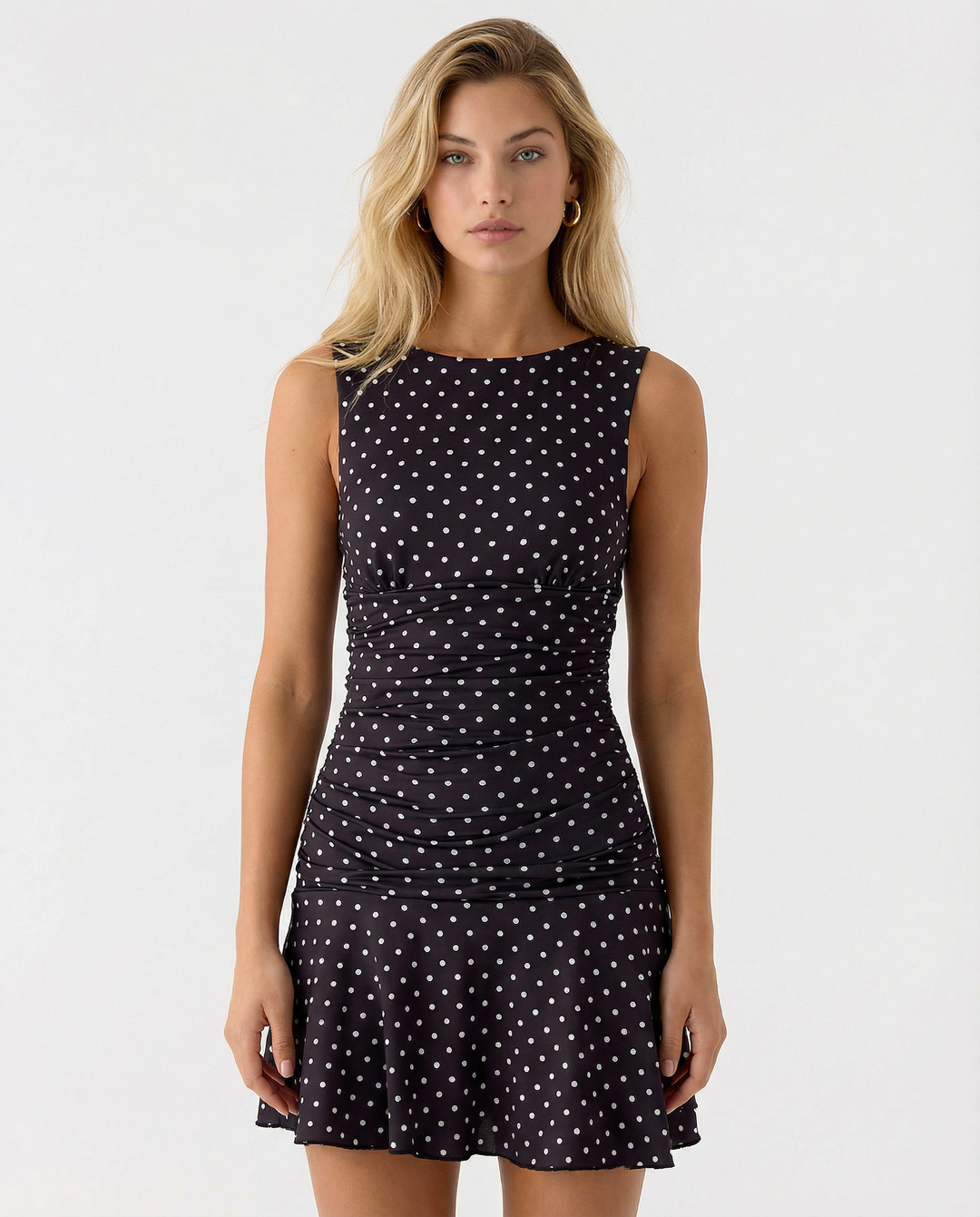Susana | Polkadot Sleeveless Mini Dress