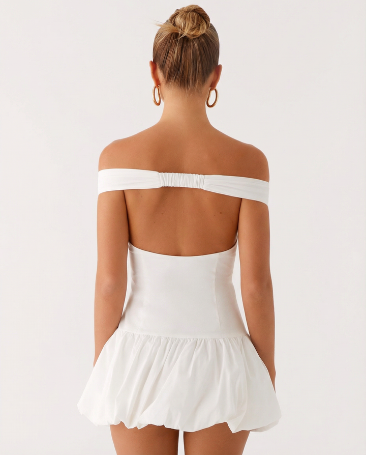 Cynthia | Off Shoulder Sleeveless Mini Dress