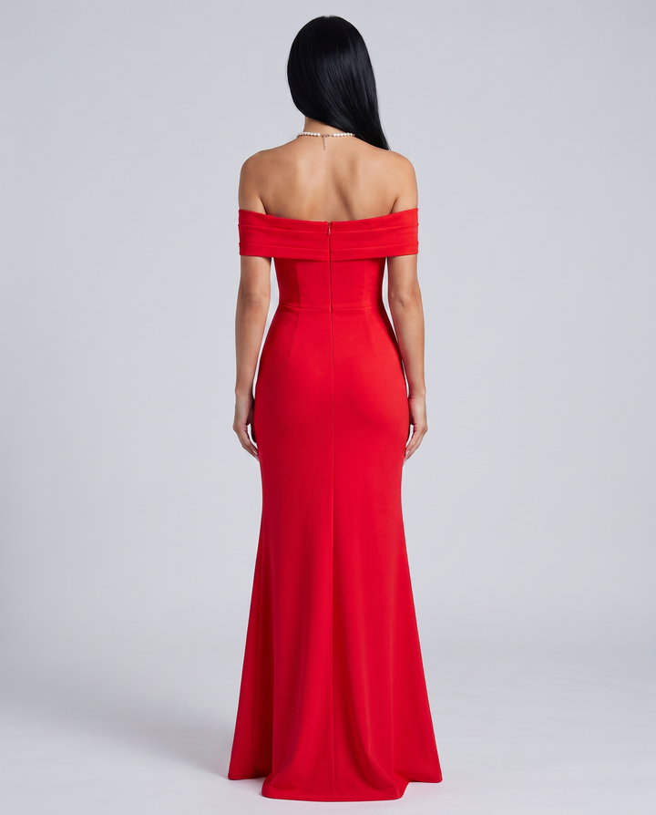 Miriam | Maxi Dress with Off Shoulder and High Slit