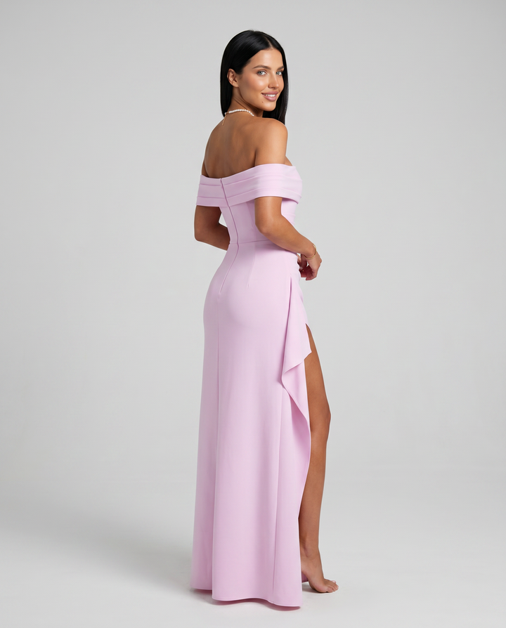 Miriam | Maxi Dress with Off Shoulder and High Slit