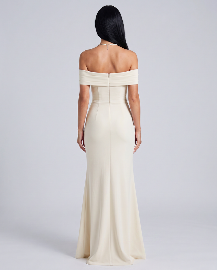 Miriam | Maxi Dress with Off Shoulder and High Slit
