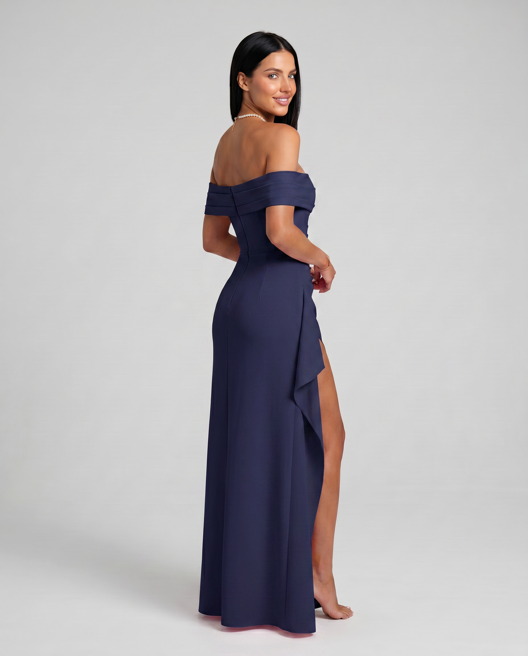 Miriam | Maxi Dress with Off Shoulder and High Slit