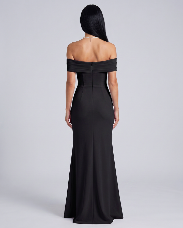 Miriam | Maxi Dress with Off Shoulder and High Slit