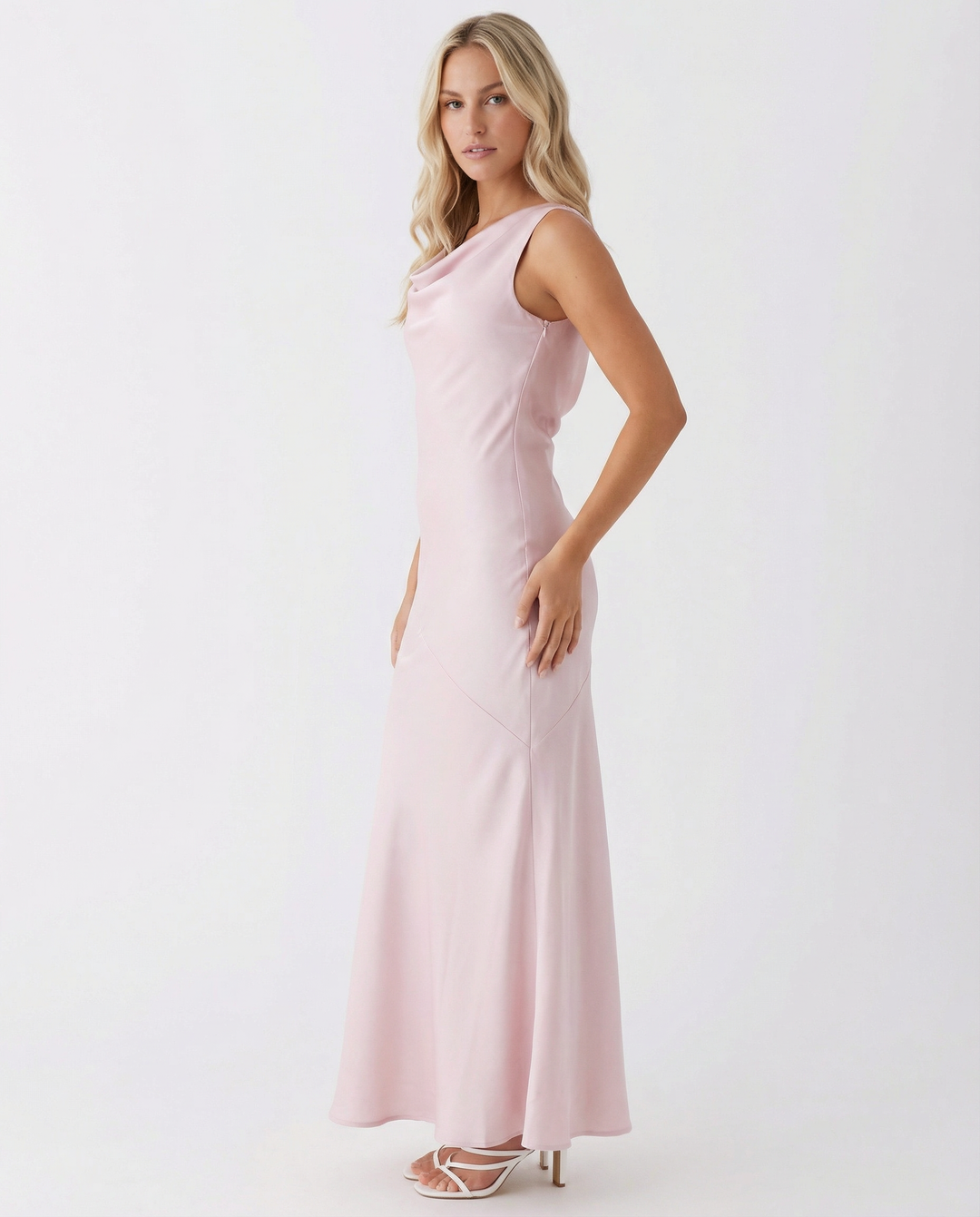 Muriel | Maxi Dress with Cowl Neck and Open Back