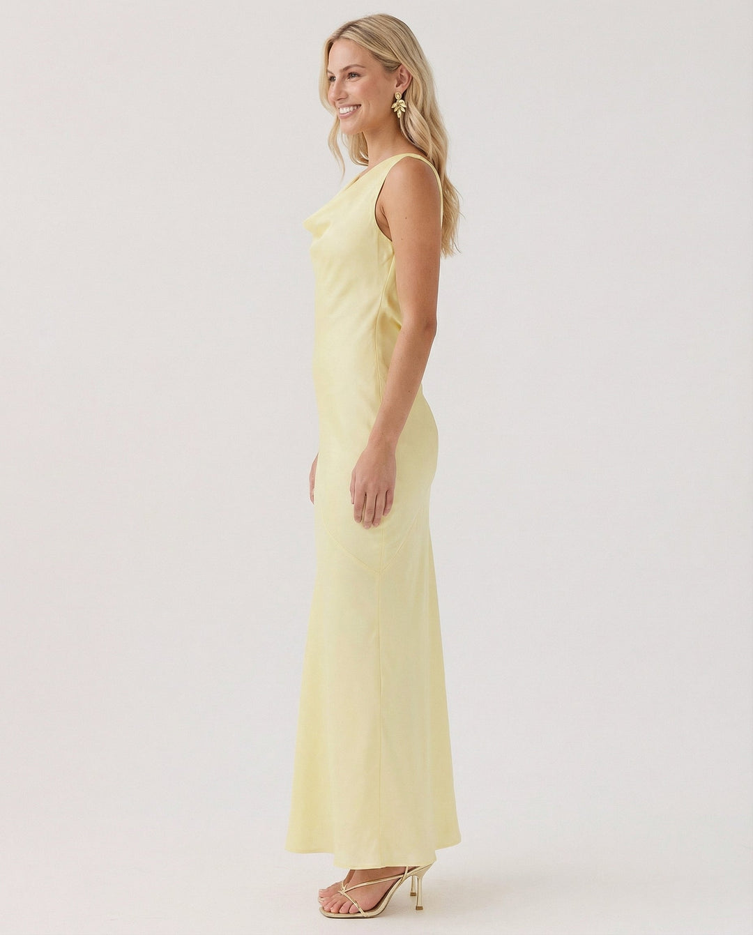 Muriel | Maxi Dress with Cowl Neck and Open Back