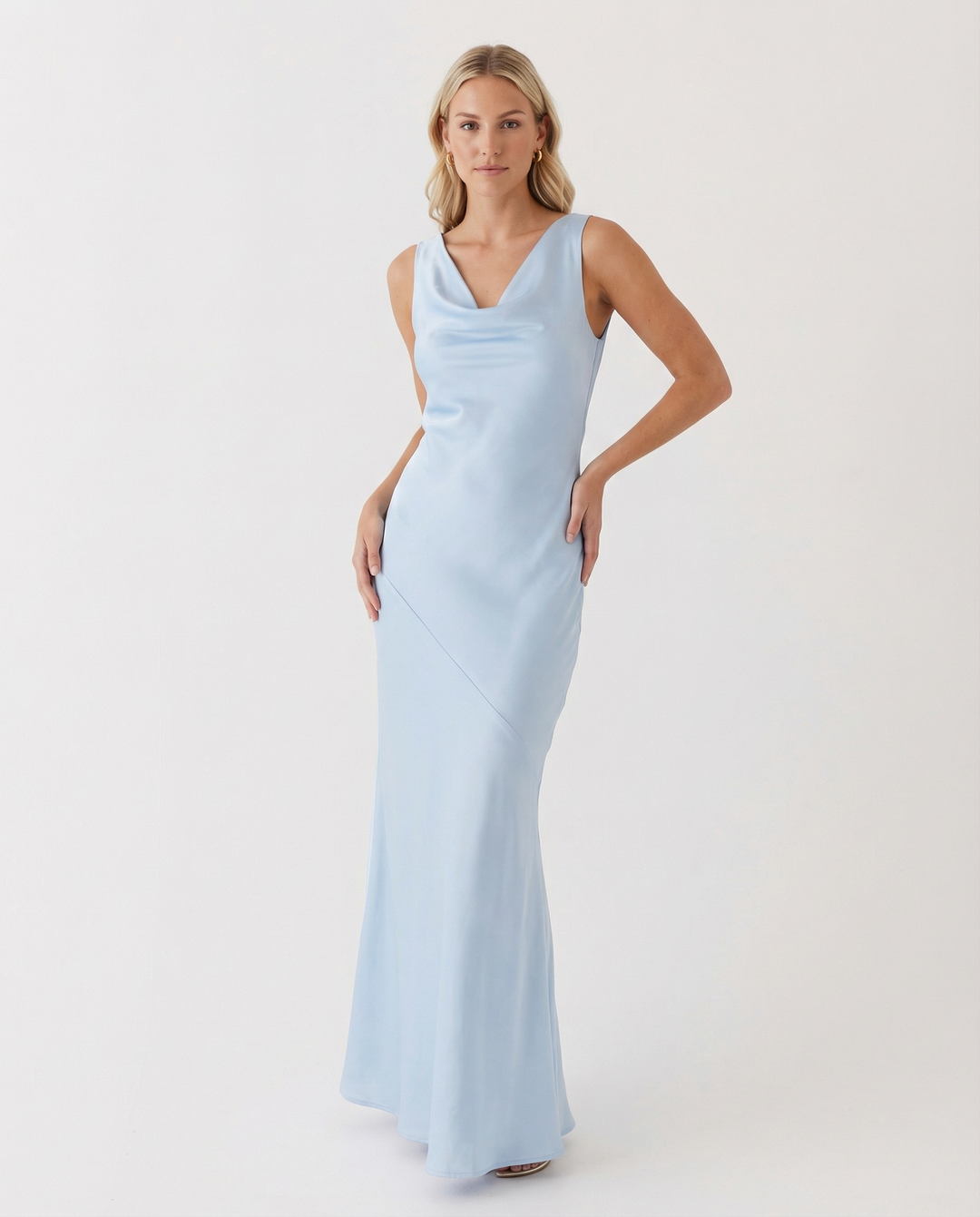 Muriel | Maxi Dress with Cowl Neck and Open Back