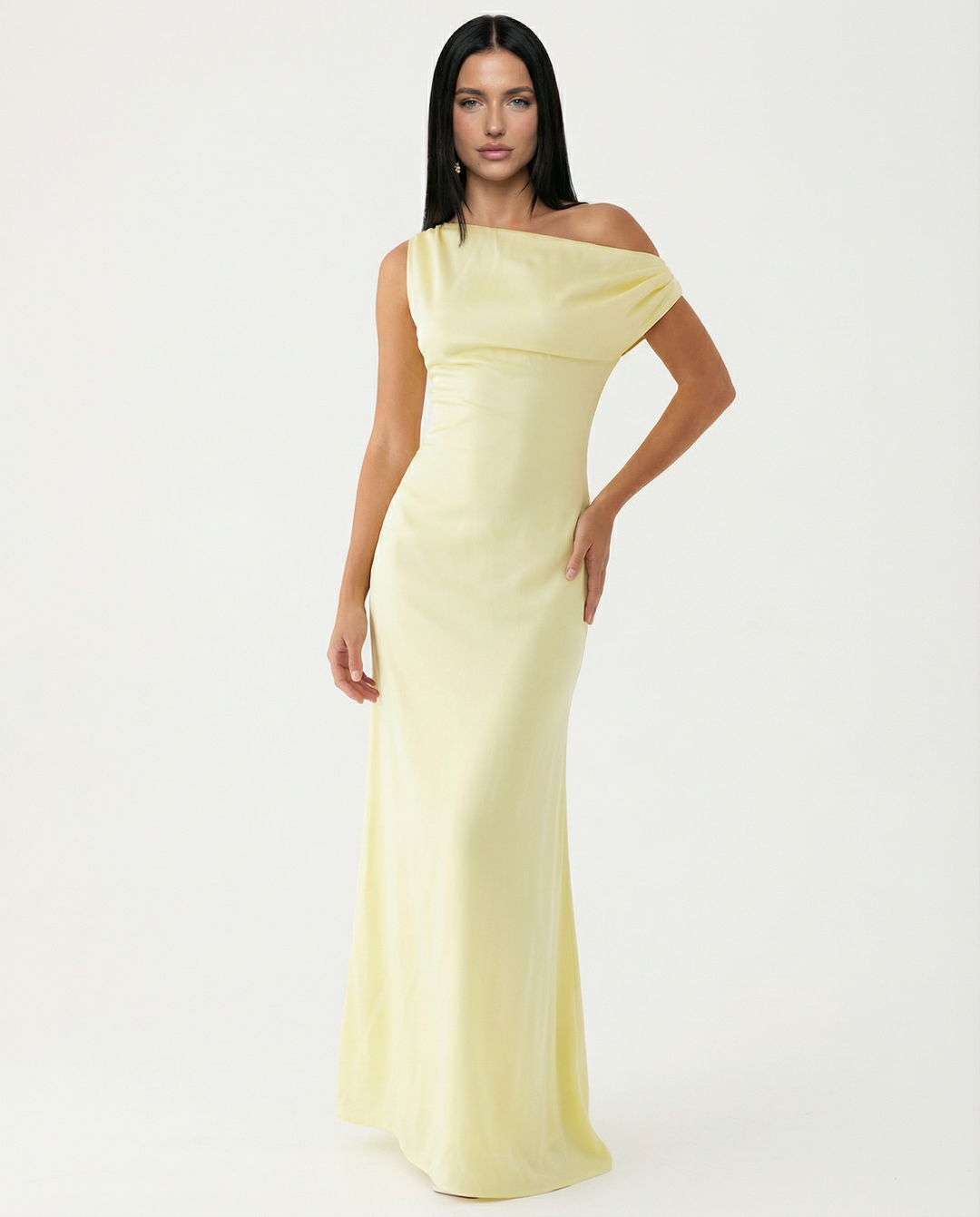 Myrna | One-Shoulder Satin Maxi Dress