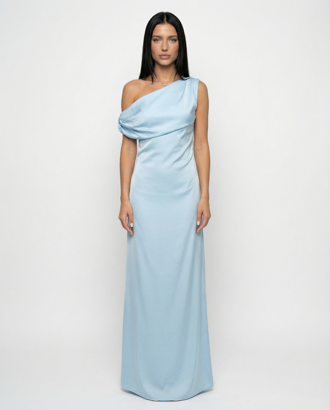 Myrna | One-Shoulder Satin Maxi Dress