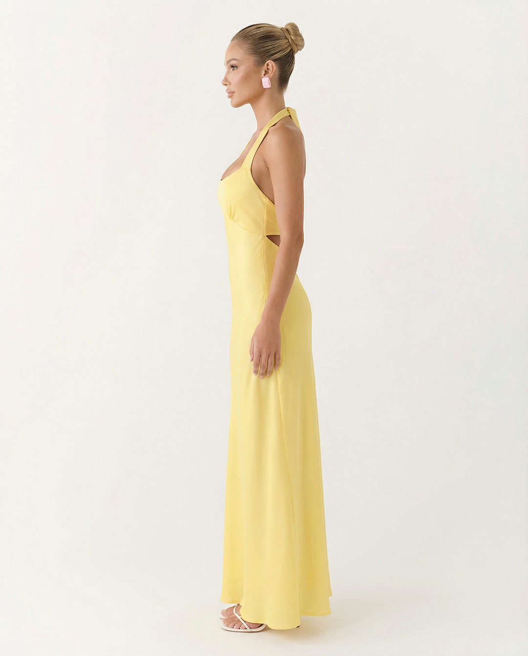 Addie | Halter Neck Maxi Dress with Low Back