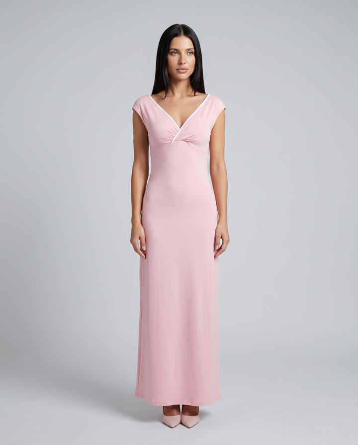 Delia | Off Shoulder Maxi Dress with Ruched Waist