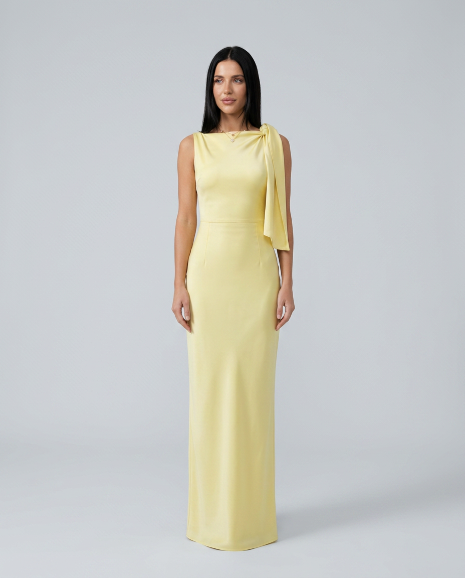 Beth | One-Shoulder Tie Maxi Dress