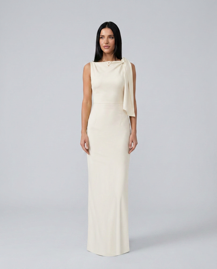 Beth | One-Shoulder Tie Maxi Dress