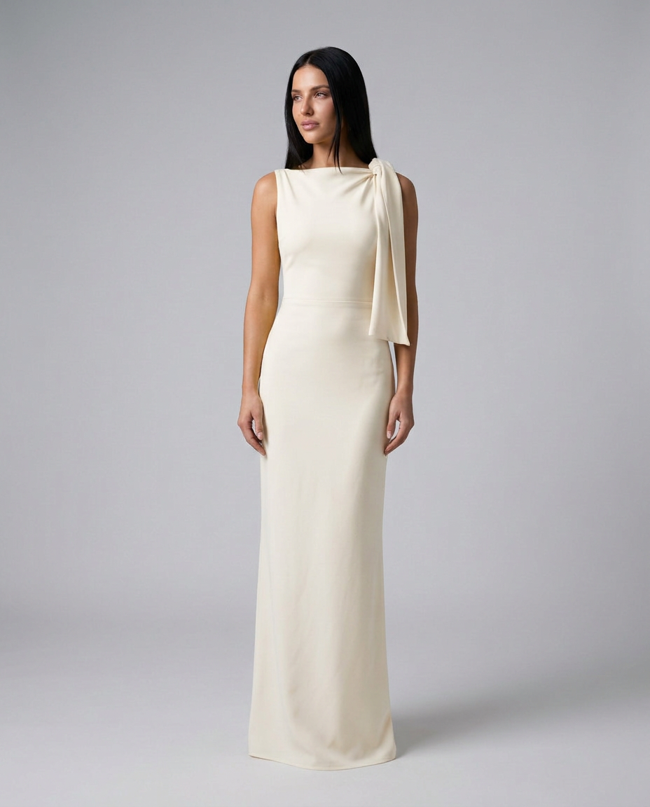 Beth | One-Shoulder Tie Maxi Dress
