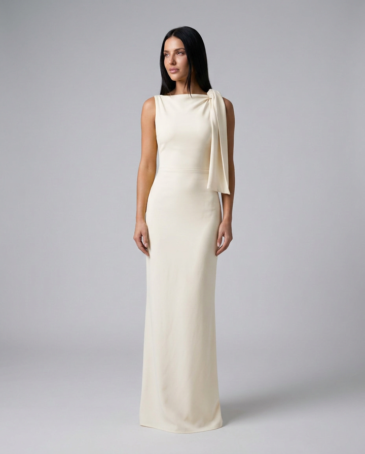 Beth | One-Shoulder Tie Maxi Dress