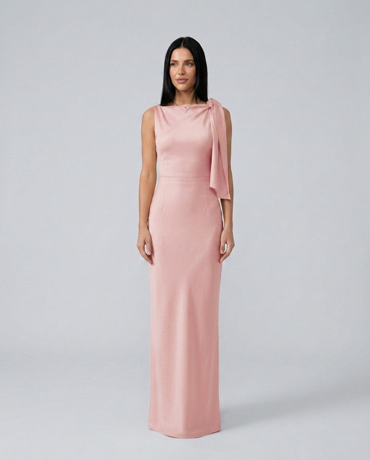 Beth | One-Shoulder Tie Maxi Dress