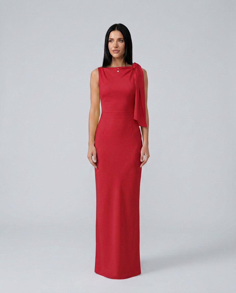 Beth | One-Shoulder Tie Maxi Dress