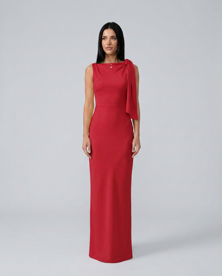Beth | One-Shoulder Tie Maxi Dress
