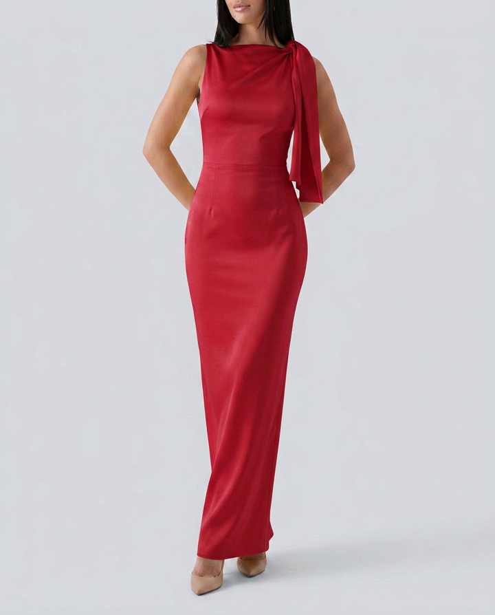 Beth | One-Shoulder Tie Maxi Dress