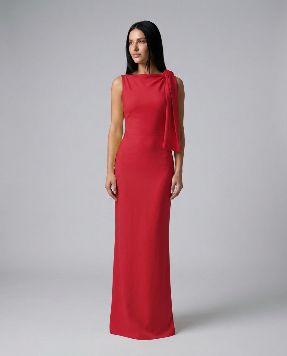 Beth | One-Shoulder Tie Maxi Dress