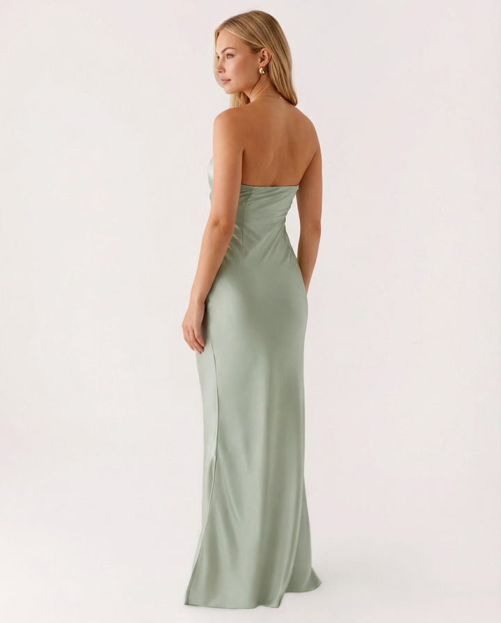 Rosario | Strapless Maxi Dress with Open Back