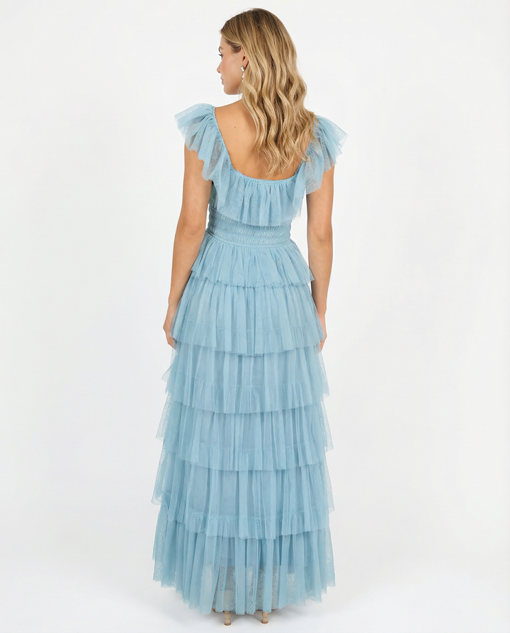 Elba | Maxi Dress with Tiered Ruffle Skirt