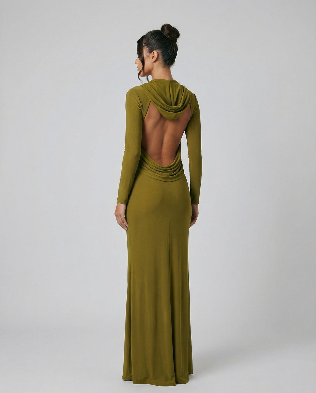 Nadine | Draped Maxi Dress with Headscarf