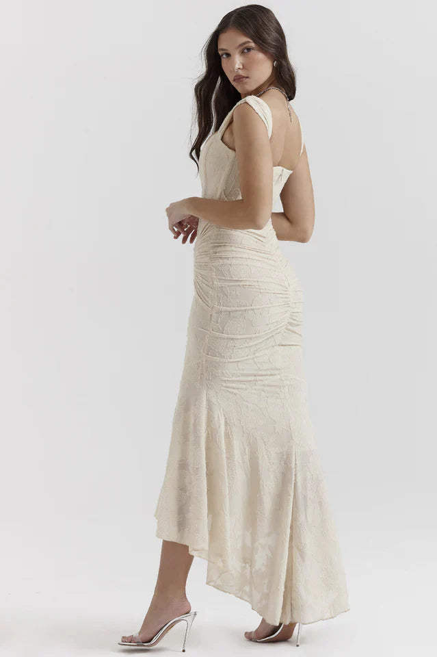Lara | Maxi Dress with Floral Texture