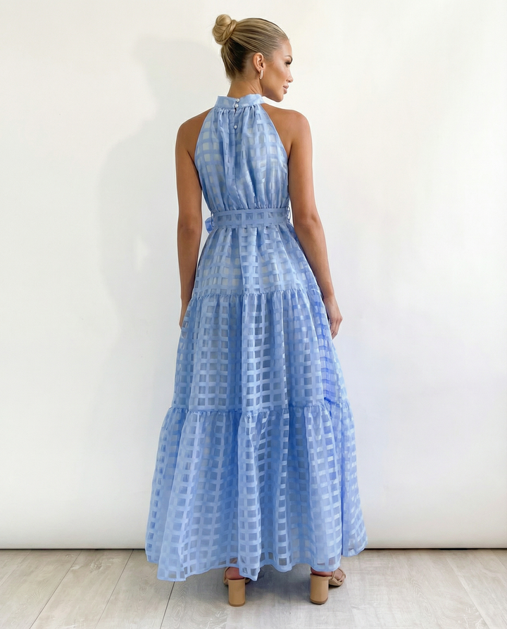 Paige | Maxi Dress with Halter Neck and Tie Waist
