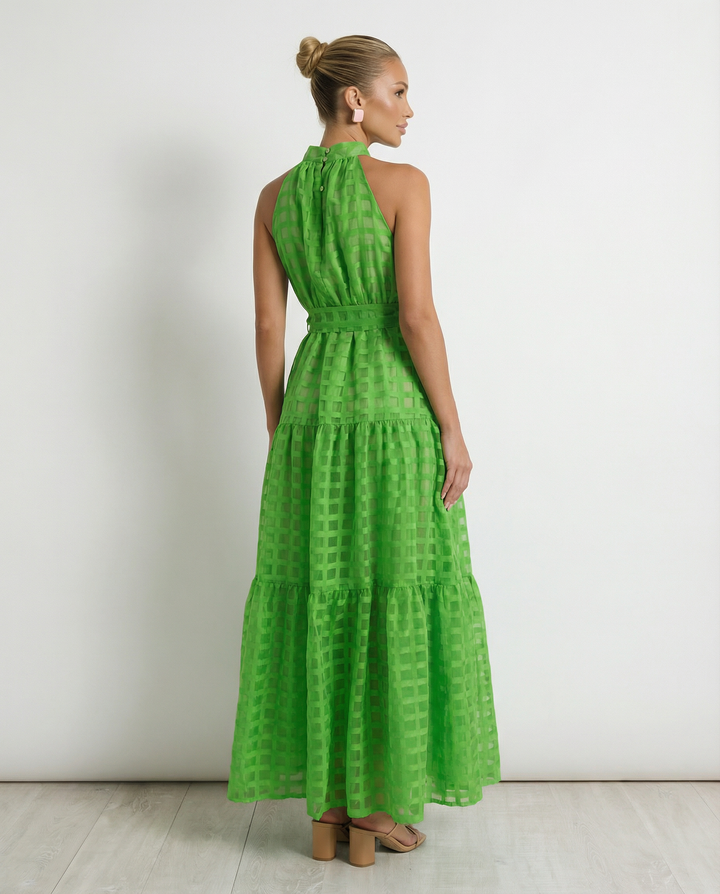 Paige | Maxi Dress with Halter Neck and Tie Waist