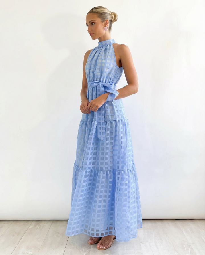Paige | Maxi Dress with Halter Neck and Tie Waist
