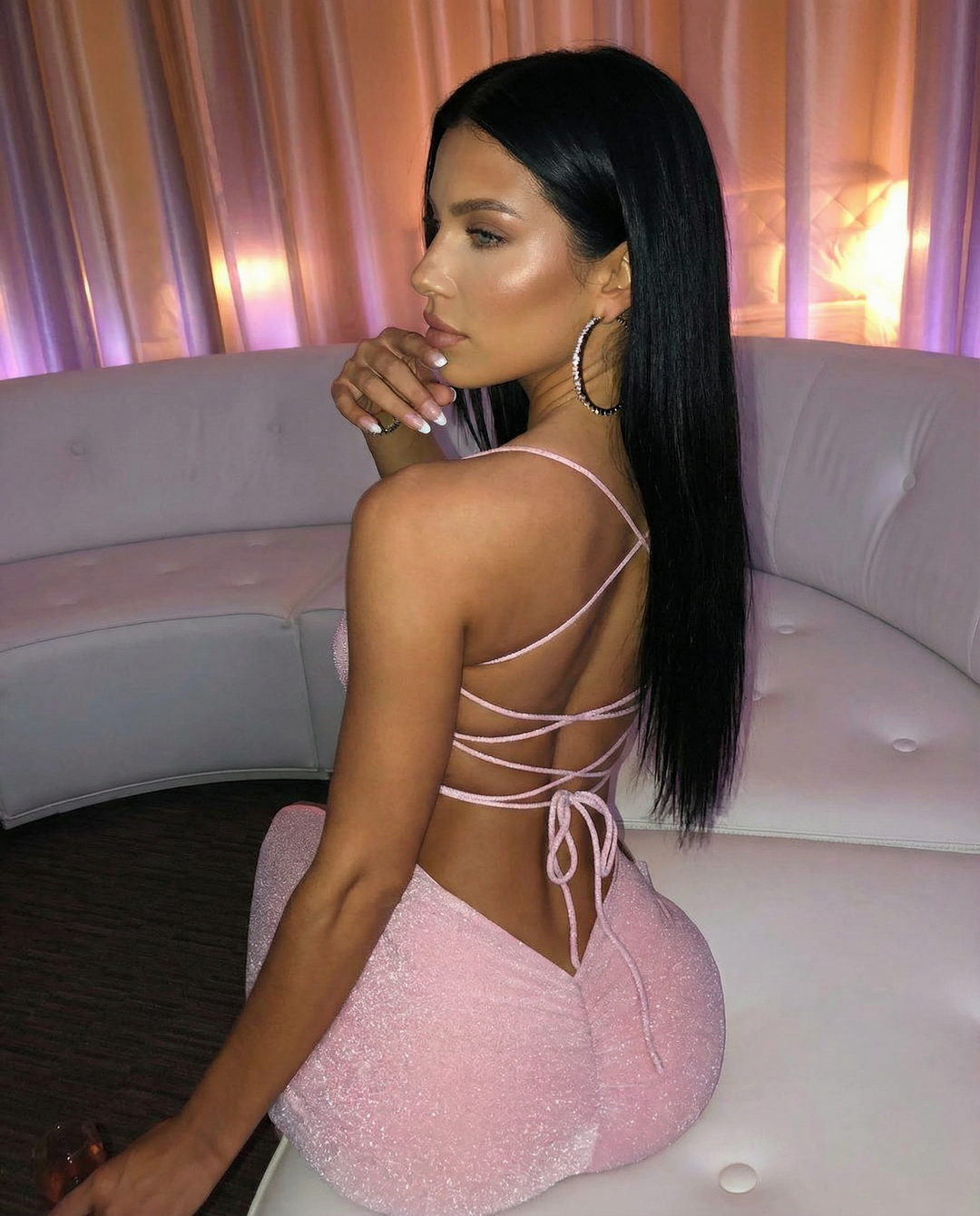 Erika | Maxi Dress with Front Split and Criss Cross Back