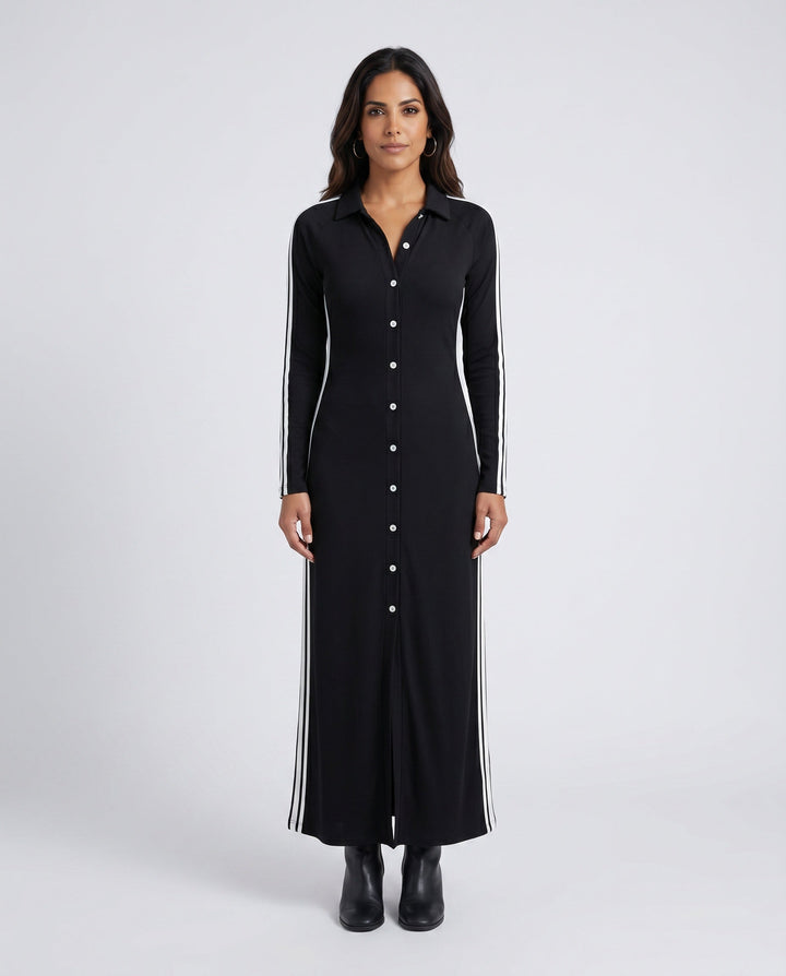Tatum | Striped Button-Front Maxi Dress