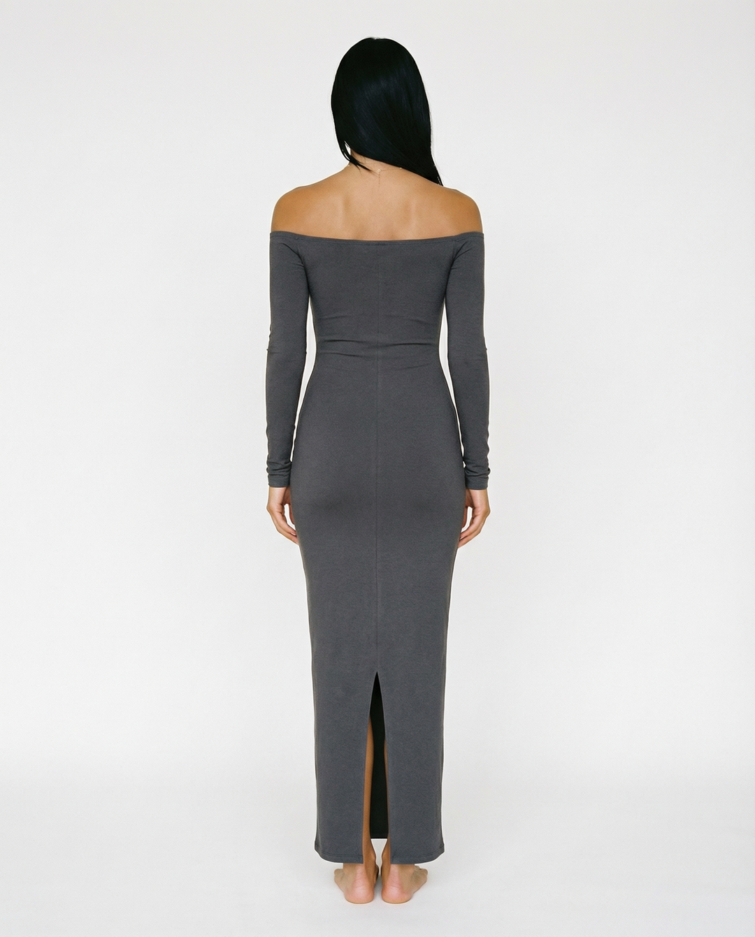 Robbie | Off Shoulder Maxi Dress with Long Sleeves