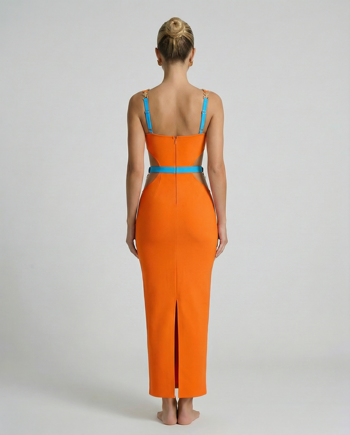 Wilma | Cut-Out Maxi Dress with Metal Trim