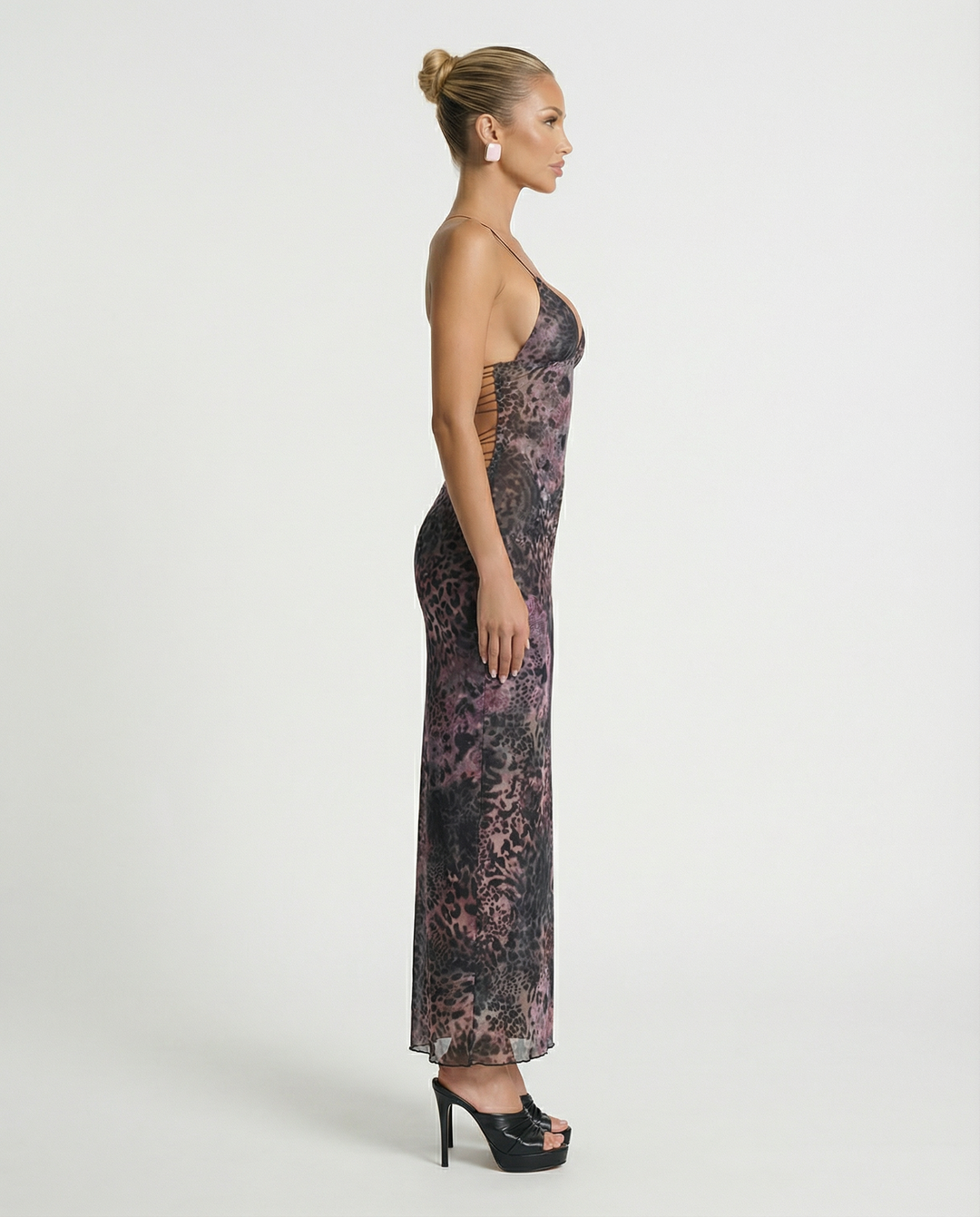 Terri | Backless Midi Dress with Butterfly Detail