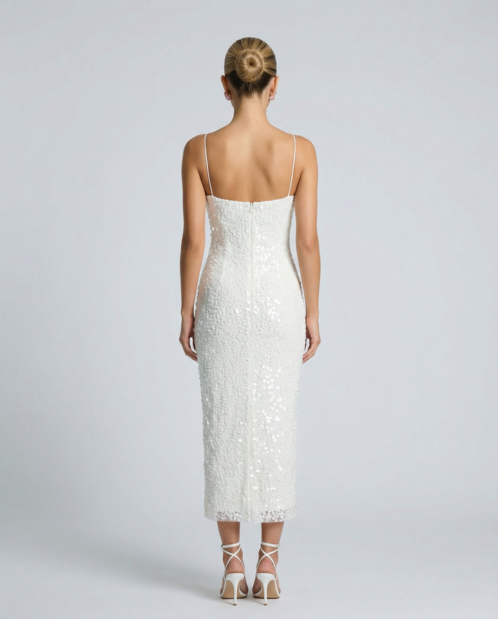 Kelley | Midi Dress with Sequin Detailing