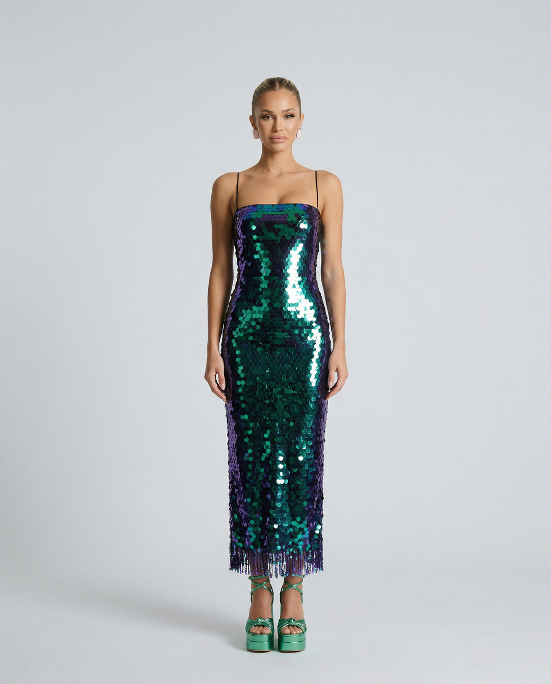 Kelley | Midi Dress with Sequin Detailing