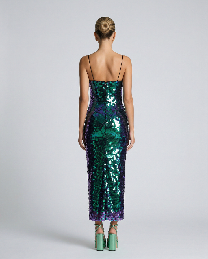 Kelley | Midi Dress with Sequin Detailing